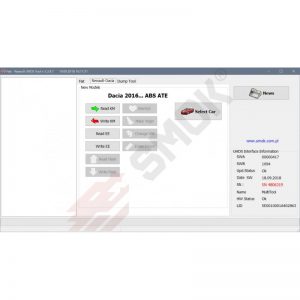 DA0003 Dacia 2016 ... change KM ABS ATE OBD dijagnostika automobila