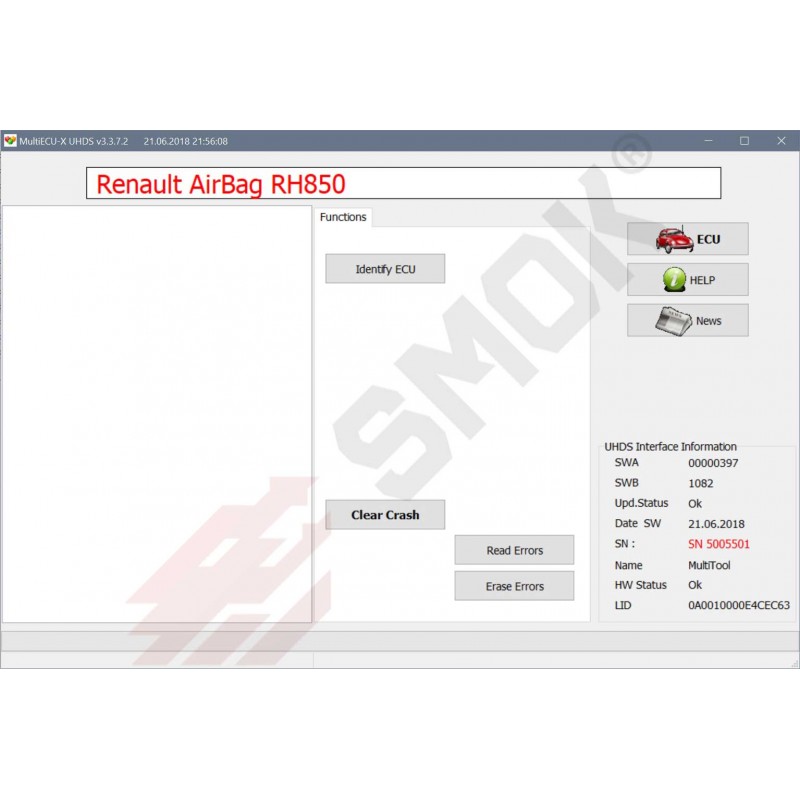 EU0031AirBag Renault ClioCapture RH850 OBD 1 dijagnostika automobila