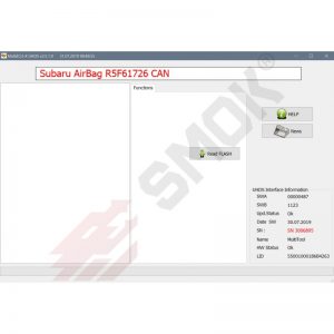 EU0036 SubaruAirBag Airbag Modules on R5F617xx Read Flash by CAN module conector or OBD dijagnostika automobila