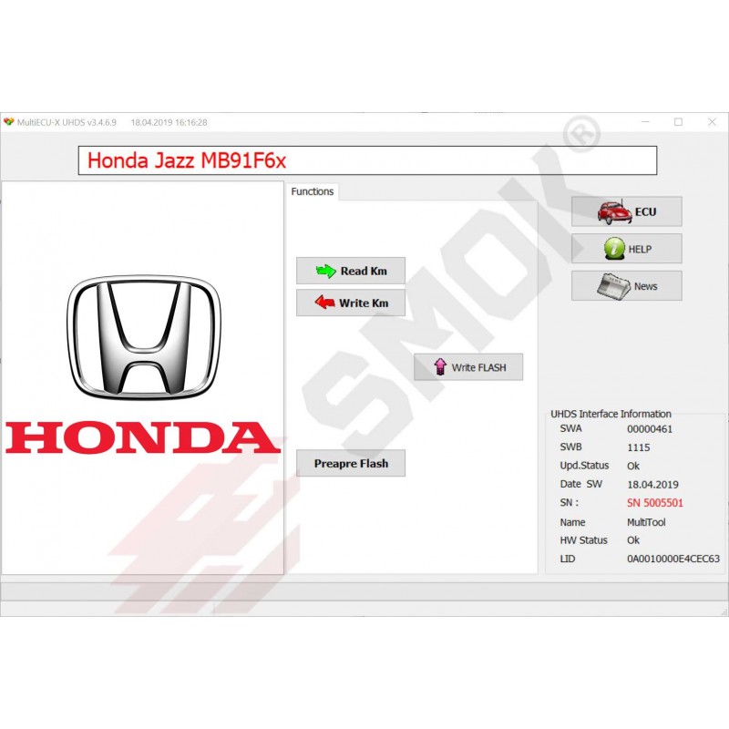 HN0001 Honda change KM by OBD 1 dijagnostika automobila