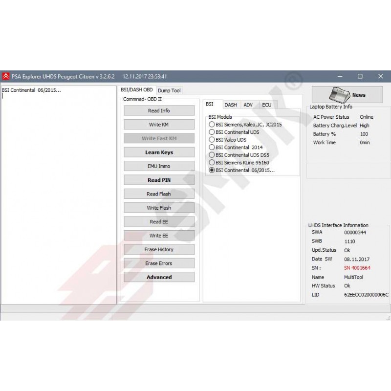 PT0013 BSI Continental 06.2015 ... OBD 1 dijagnostika automobila