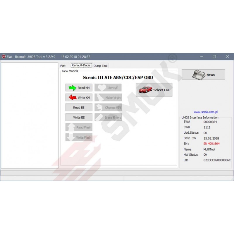 RT0020 Change KM ABS Renault 1 dijagnostika automobila