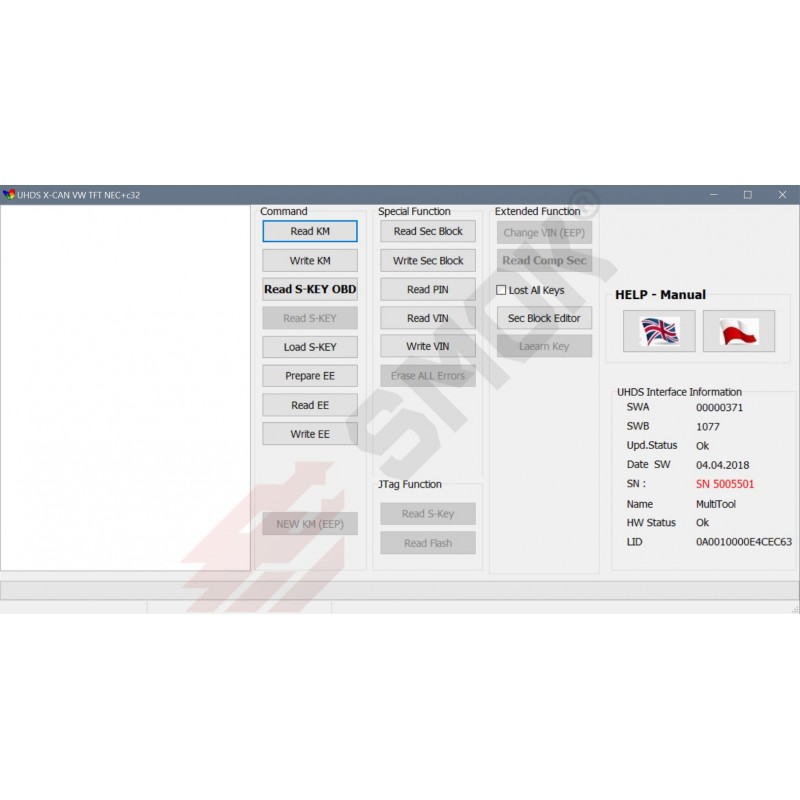 VW0037 VW NEC 24c32 TFT change KM OBD 1 dijagnostika automobila