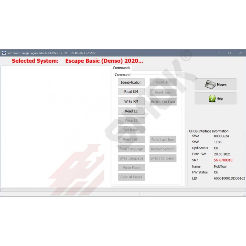 Licenca FD0035 Ford Escape Basic Denso RH850 2020 ... OBD dijagnostika automobila