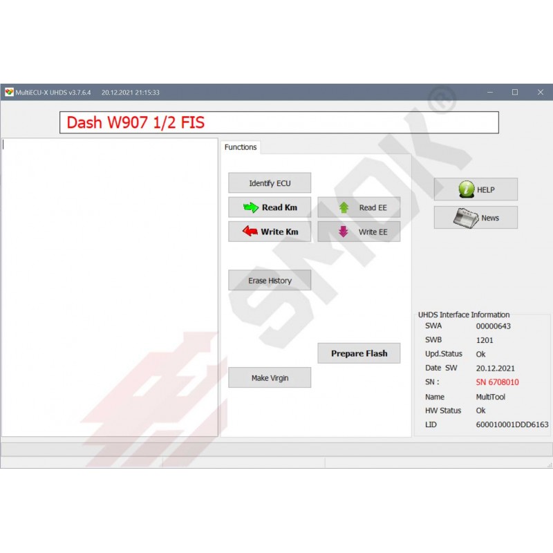 Licenca MS0015 Mercedes W907 Dashboard 1 2 FIS OBD dijagnostika automobila