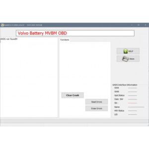 VO0021 Volvo Battery Clear Crash Bench Connecction and OBD dijagnostika automobila