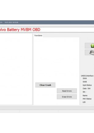 VO0021 Volvo Battery Clear Crash Bench Connecction and OBD